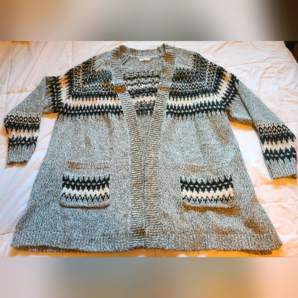 Maurices Grey Patterned Sweater